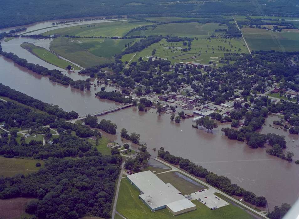 Floods, Cities and Towns, Lakes, Rivers, and Streams, Lemberger, LeAnn, bridge, des moines river, river, Iowa History, downtown, Keosauqua, IA, Aerial Shots, Iowa, history of Iowa