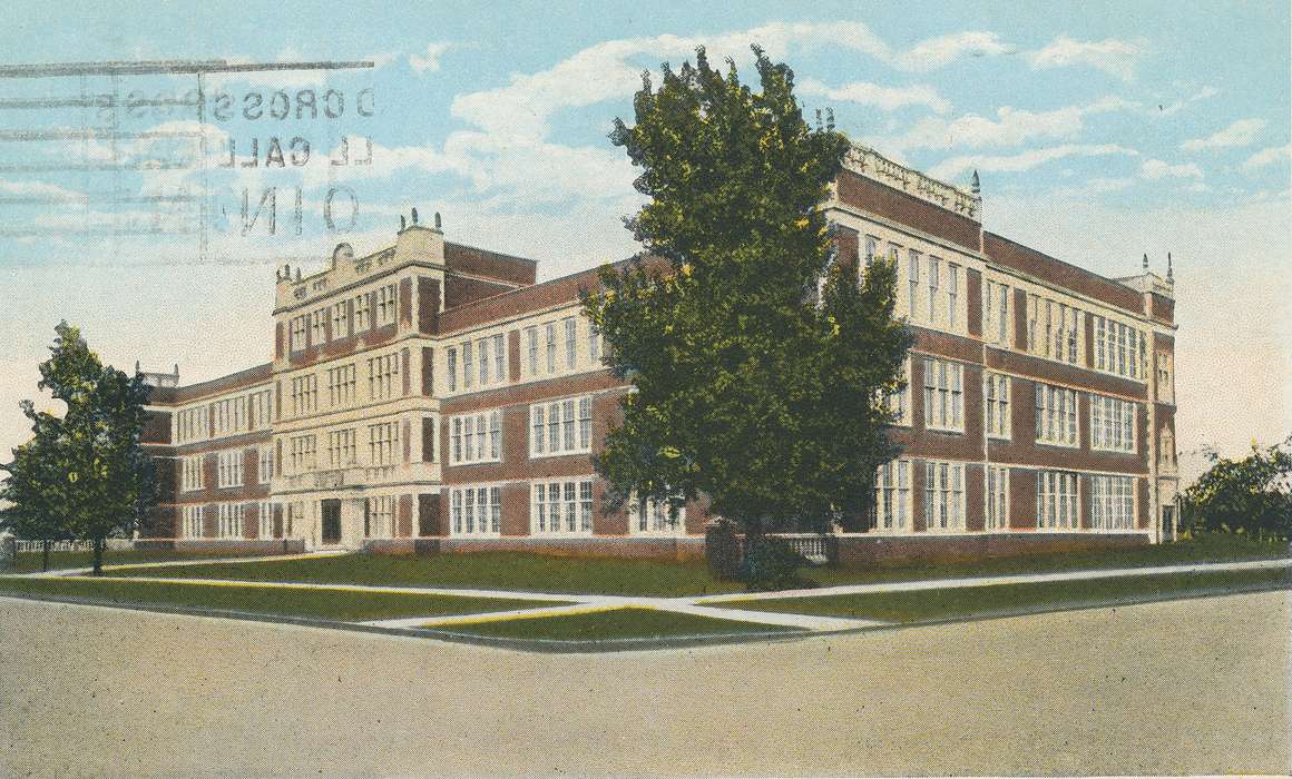 Schools and Education, high school, ia, IA, history, postcard, historic, Waterloo, Olsson, Ann and Jons, Iowa, Black Hawk, United States, Photos