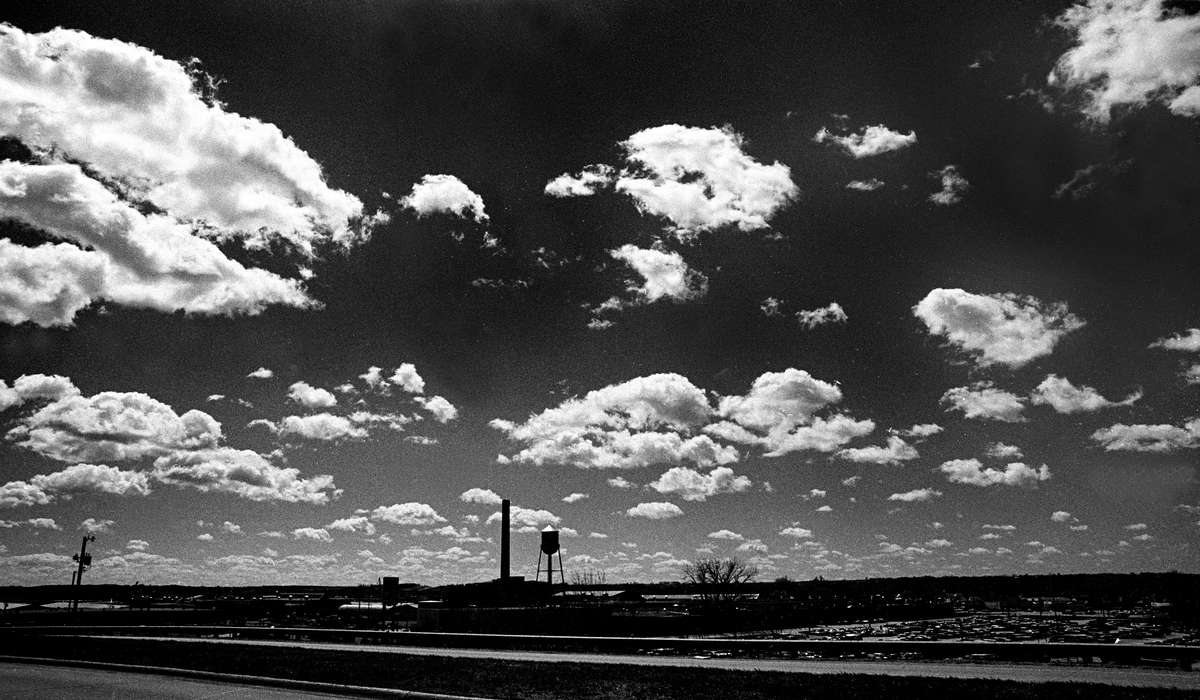 skyline, sky, clouds, history of Iowa, Iowa History, Cities and Towns, water tower, john deere, Ottumwa, IA, Landscapes, Iowa, Lemberger, LeAnn