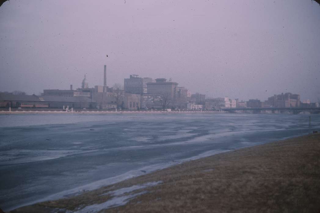 Cities and Towns, skyline, Businesses and Factories, black's building, ice, black hawk county courthouse, frozen, Sack, Renata, hotel president, Iowa History, cedar river, Winter, Lakes, Rivers, and Streams, river bank, Iowa, downtown, Waterloo, IA, history of Iowa