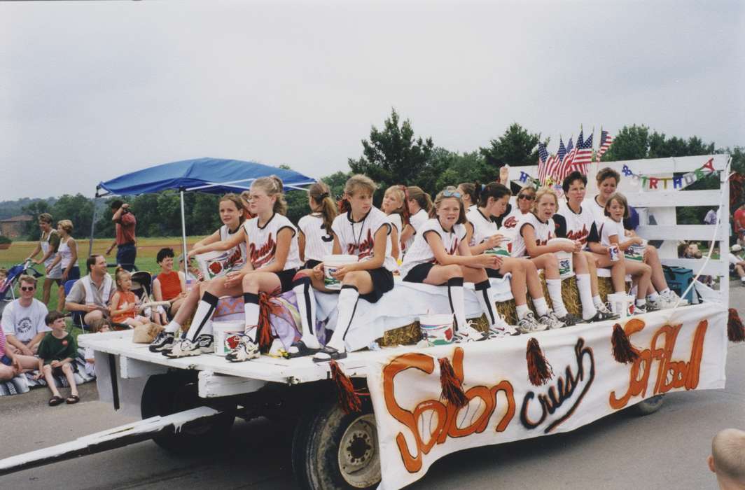 fourth of july, Johnson County Historical Society, Fairs and Festivals, Holidays, softball, Children, parade, parade float, Sports