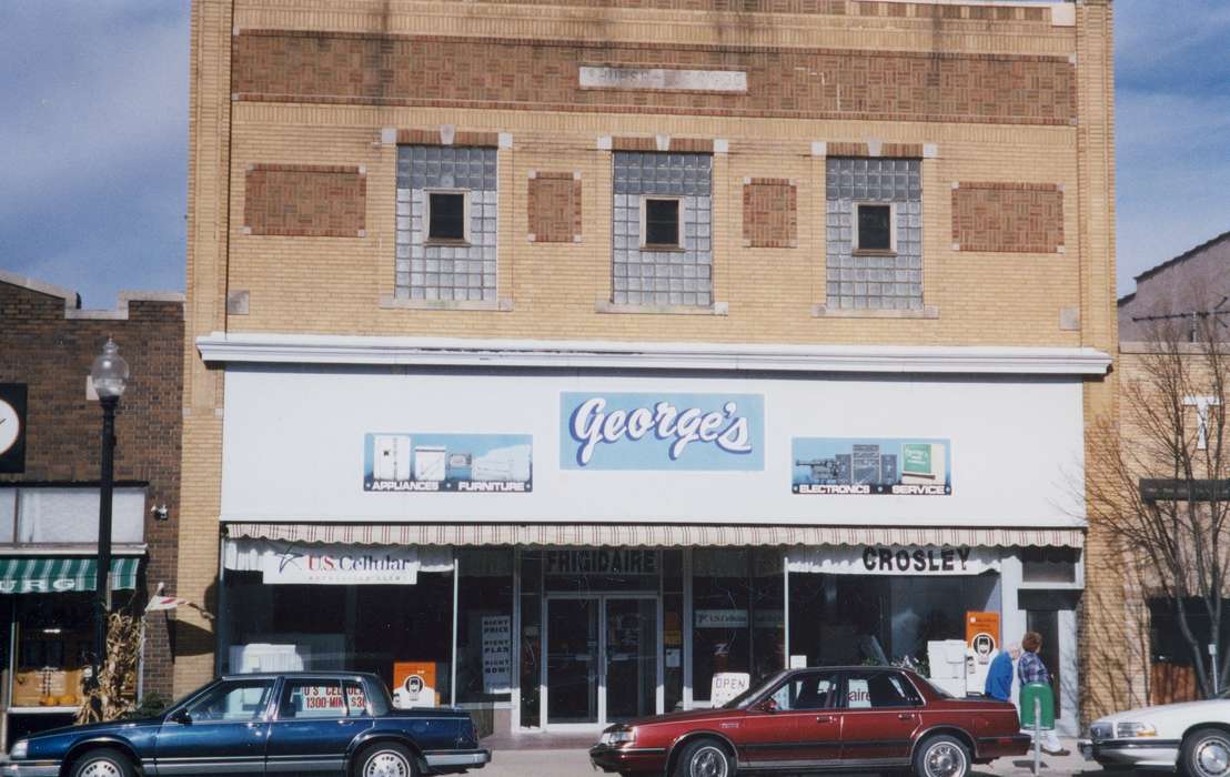 storefront, Cities and Towns, Iowa History, Motorized Vehicles, Main Streets & Town Squares, history of Iowa, general store, mainstreet, Waverly Public Library, Iowa, Businesses and Factories