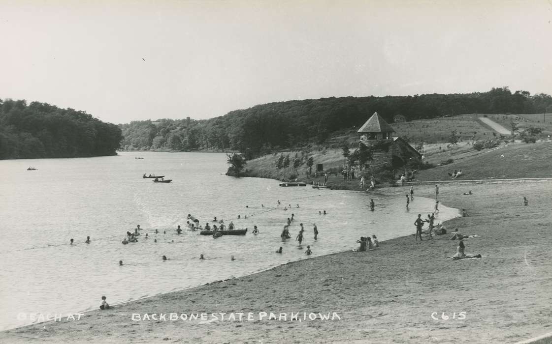 Palczewski, Catherine, beach, Iowa History, history of Iowa, Lakes, Rivers, and Streams, Strawberry Point, IA, swim, Iowa, park, Outdoor Recreation