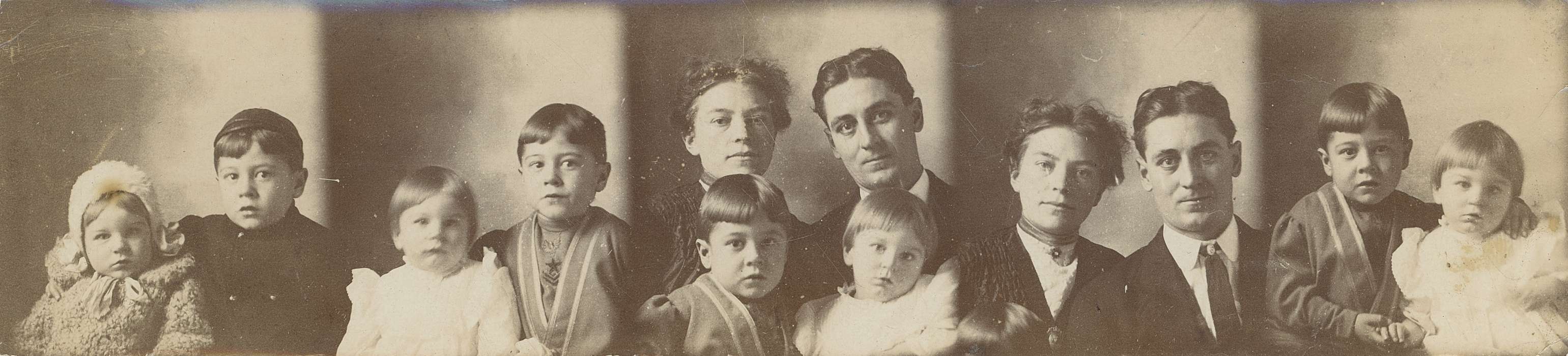 Iowa, O'Brink, Lisa, family photo, kids, history of Iowa, bonnet, Iowa History, Portraits - Group, Families, victorian, tie, Children