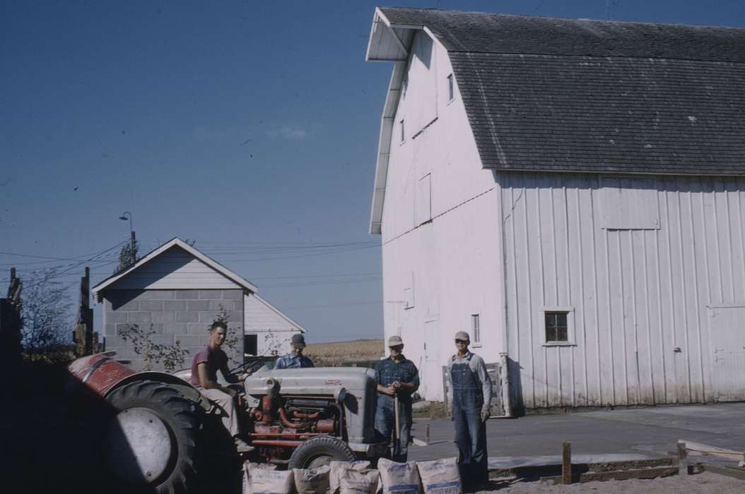 Conklin, Beverly, Farming Equipment, history of Iowa, Iowa, Iowa History, window, Waverly, IA, Families, Motorized Vehicles, Barns, tractor, Farms