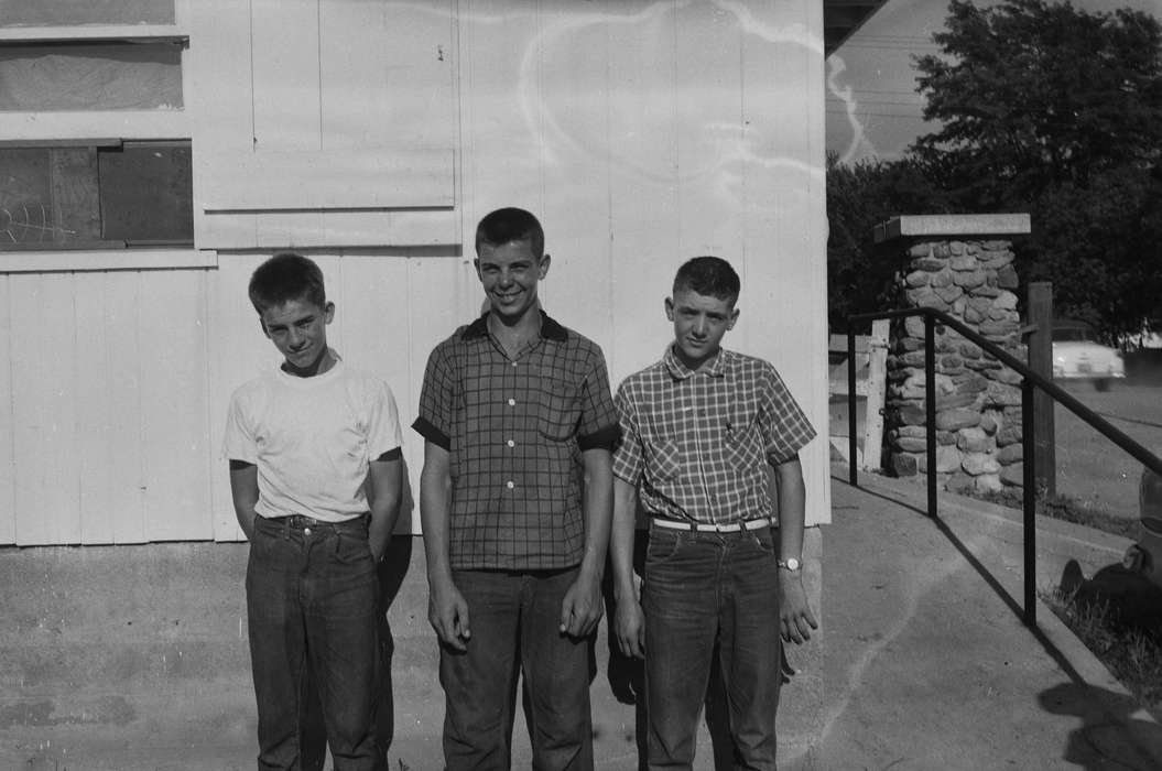 plaid shirt, Portraits - Group, Iowa, IA, United States, Photos, historic, squint, Coon Rapids, Coon Rapids Enterprise, Fairs and Festivals, history, ia, boys, smile, Children