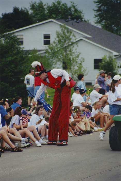 top hat, fourth of july, Johnson County Historical Society, Fairs and Festivals, vest, stilts, Holidays, Entertainment, Children, parade, stripes, nike