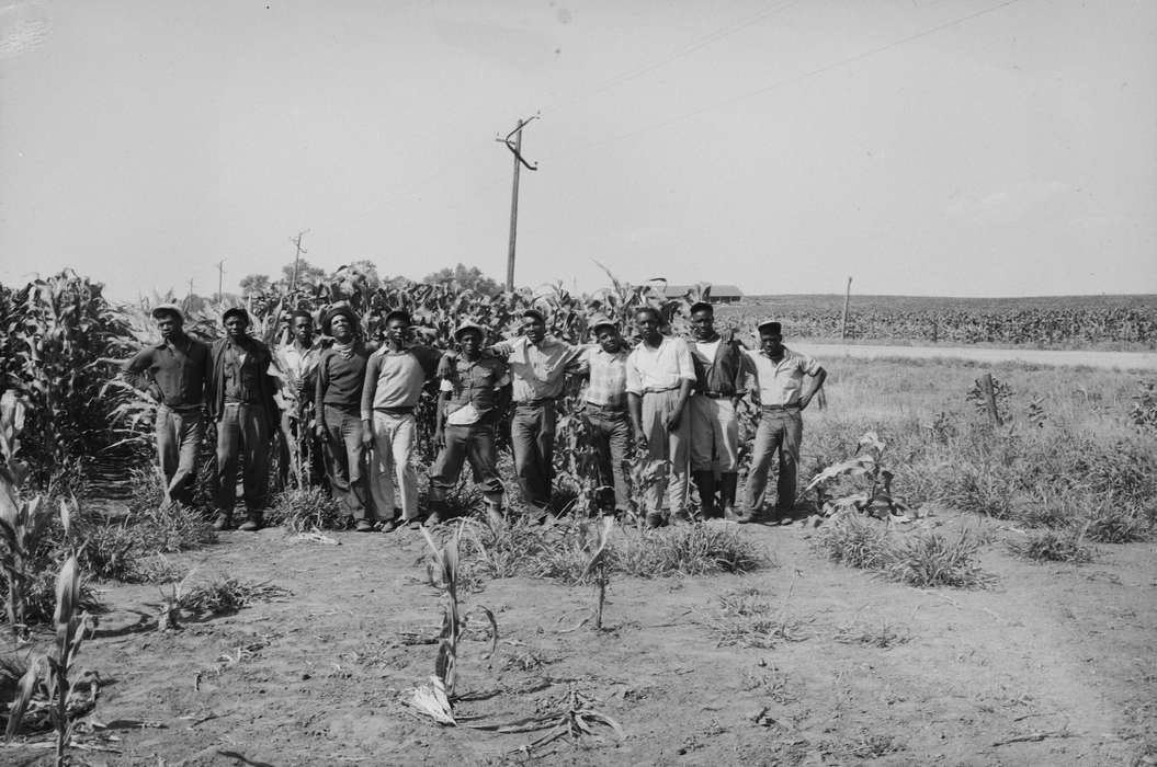 Portraits - Group, Iowa, IA, United States, Photos, detassling, Labor and Occupations, historic, Coon Rapids, Farms, history, ia, Coon Rapids Enterprise, People of Color