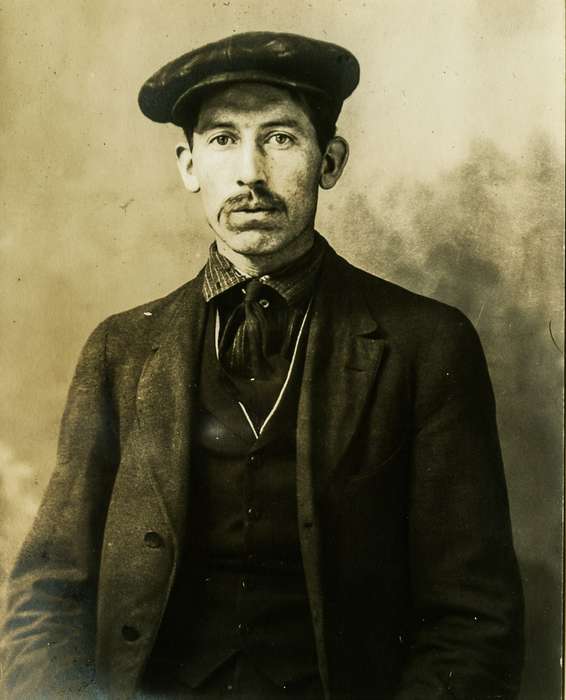 Iowa History, history of Iowa, mustache, man, Anamosa Library & Learning Center, Portraits - Individual, Anamosa, IA, Iowa