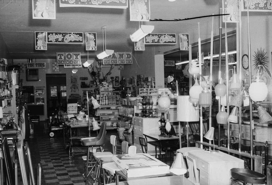 Holidays, ia, signs, Iowa, lamps, history, IA, variety store, Coon Rapids, Photos, Coon Rapids Enterprise, historic, United States, Businesses and Factories