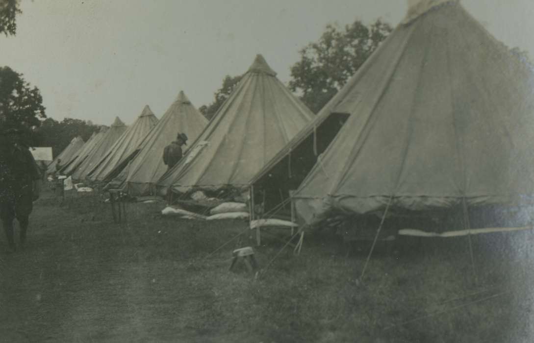 tent, LeQuatte, Sue, Iowa History, Military and Veterans, Iowa City, IA, history of Iowa, Iowa