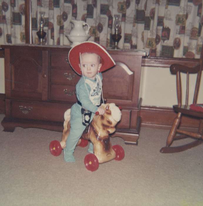 O'Loughlin, Jim, Children, history of Iowa, Iowa History, cowboy hat, Manchester, CT, toys, Iowa