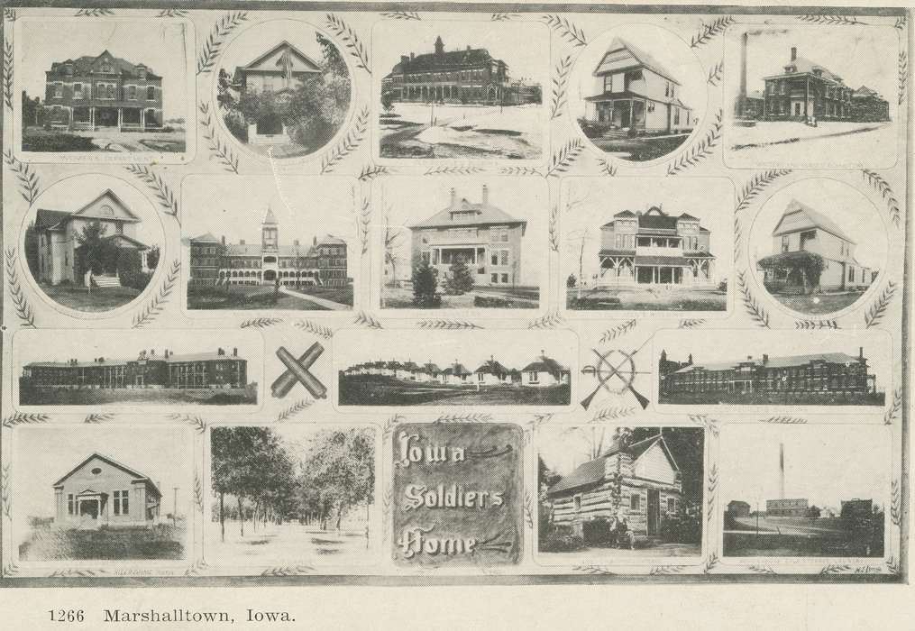 Cities and Towns, cabin, Iowa History, postcard, history of Iowa, Military and Veterans, Shaulis, Gary, Iowa