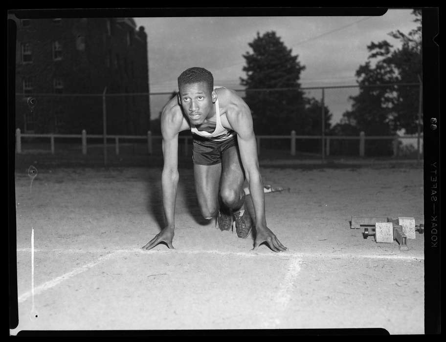 history of Iowa, Archives & Special Collections, University of Connecticut Library, athlete, Iowa, event, running, Storrs, CT, track, Iowa History