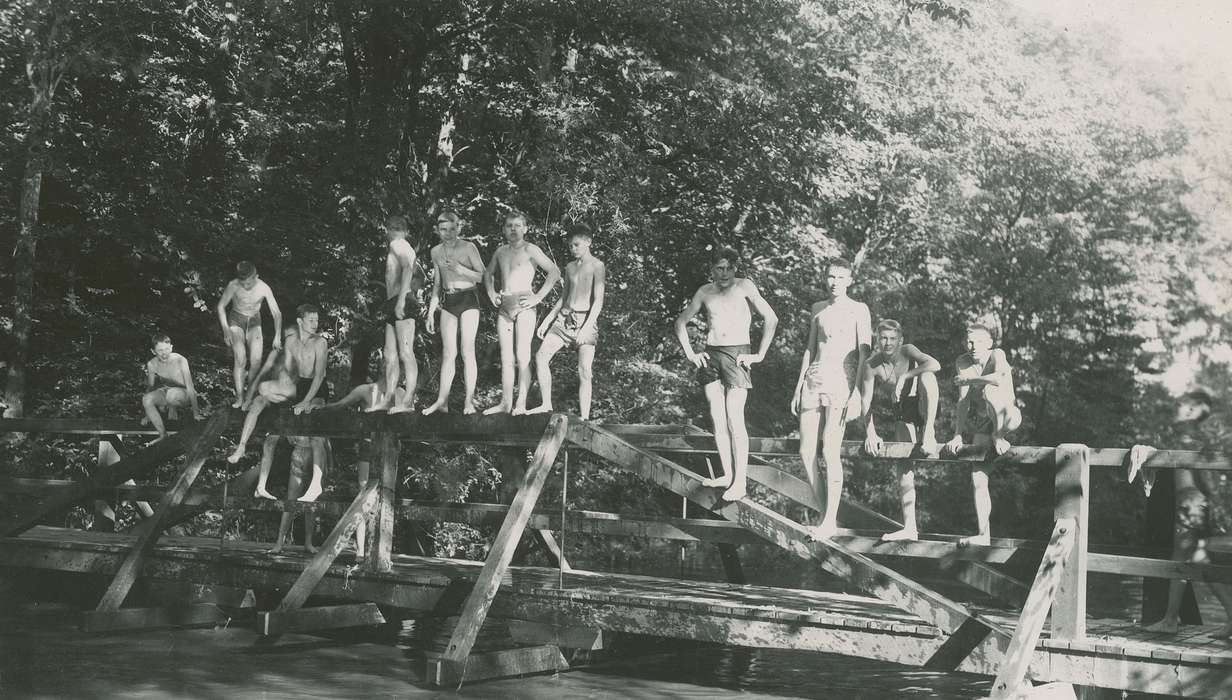 boy scouts, McMurray, Doug, Children, swimming, Iowa History, Lehigh, IA, Leisure, Portraits - Group, Iowa, history of Iowa, Outdoor Recreation