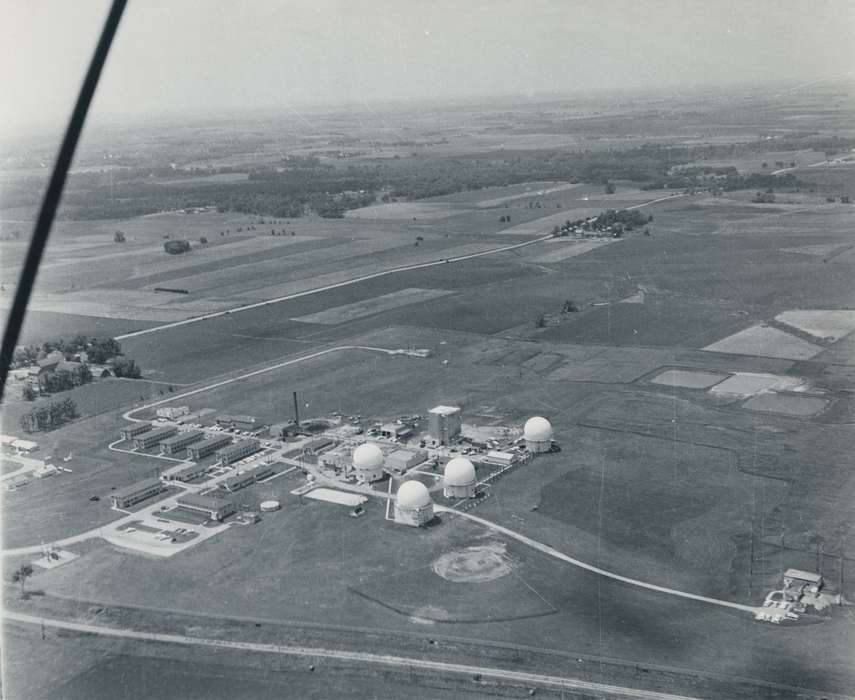 air force, building, road, correct date needed, Iowa History, field, Waverly, IA, Iowa, Waverly Public Library, Aerial Shots, history of Iowa