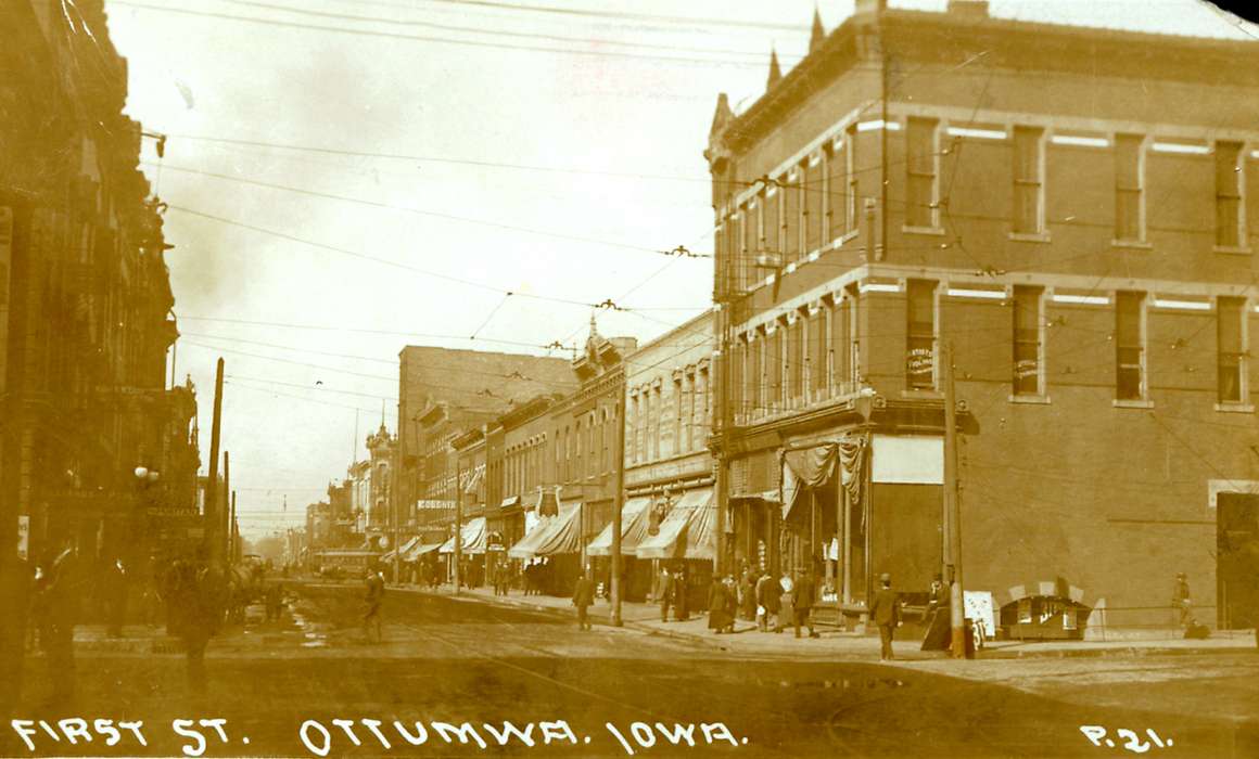 Iowa History, mainstreet, Iowa, Lemberger, LeAnn, Ottumwa, IA, street car, Main Streets & Town Squares, Cities and Towns, history of Iowa
