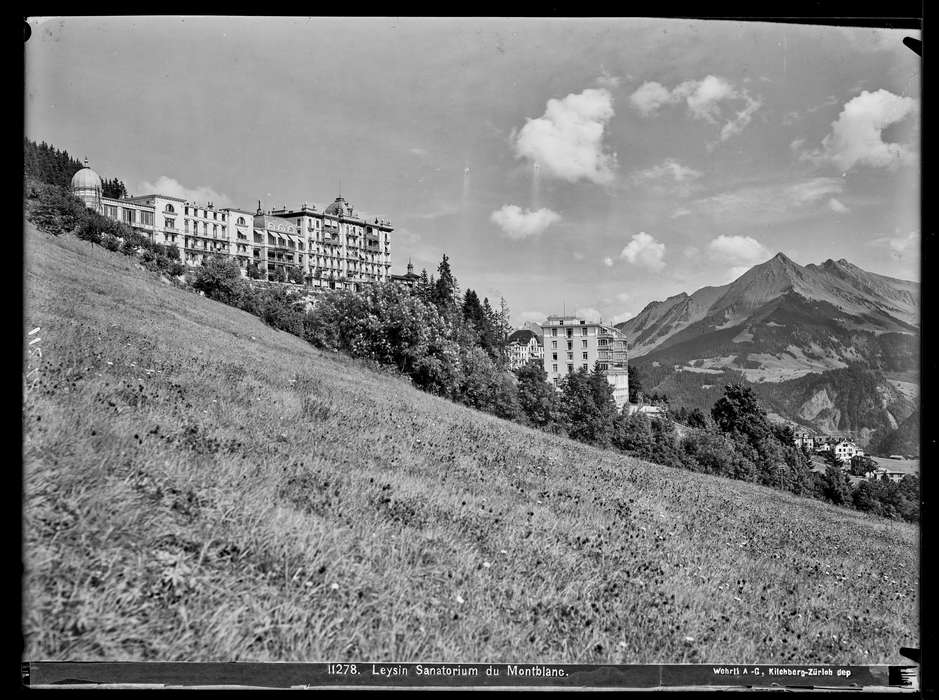 mountain, sanatorium, Swiss National Library, Cities and Towns, Hospitals, pic chaussy