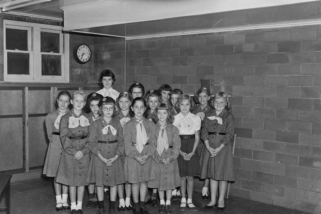 Portraits - Group, United States, history, ia, Photos, Children, Coon Rapids Enterprise, girl scouts, historic, Iowa, IA, Coon Rapids