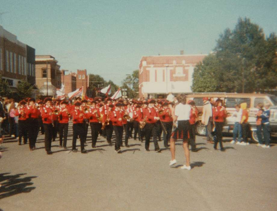 Main Streets & Town Squares, Cities and Towns, parade, Iowa History, history of Iowa, Fairs and Festivals, Red Oak, IA, Brower, Greg, marching band, Iowa