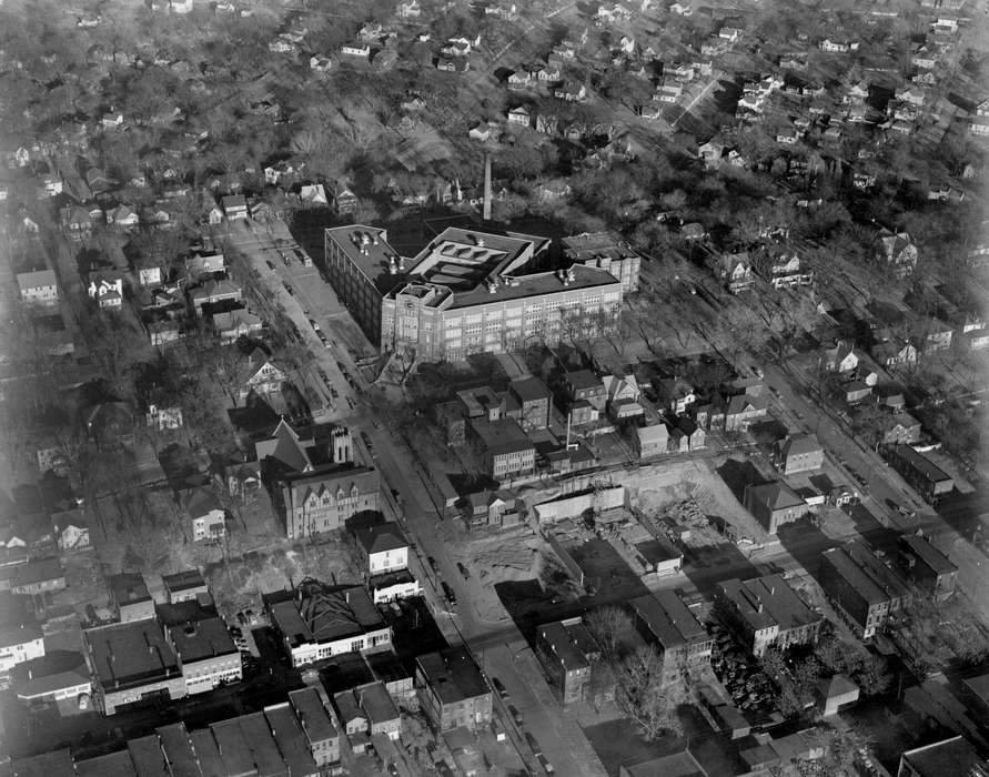 Cities and Towns, school, Ottumwa, IA, Iowa History, Iowa, Aerial Shots, history of Iowa, Lemberger, LeAnn
