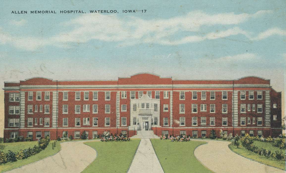 ia, IA, Hospitals, hospital, postcard, history, historic, Waterloo, Olsson, Ann and Jons, Iowa, Black Hawk, United States, Photos