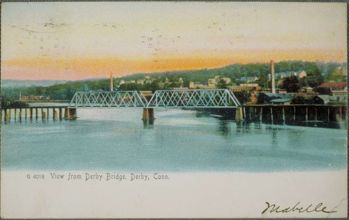 Derby, CT, Iowa History, Archives & Special Collections, University of Connecticut Library, bridge, history of Iowa, Iowa
