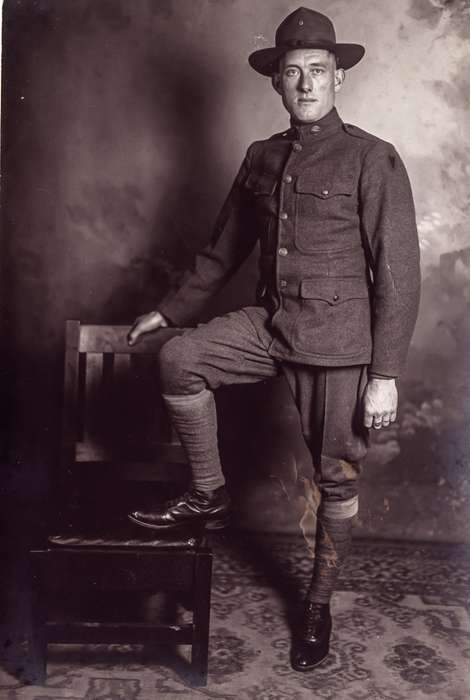 uniform, Anamosa Library & Learning Center, Portraits - Individual, Iowa History, soldier, Iowa, history of Iowa, Anamosa, IA