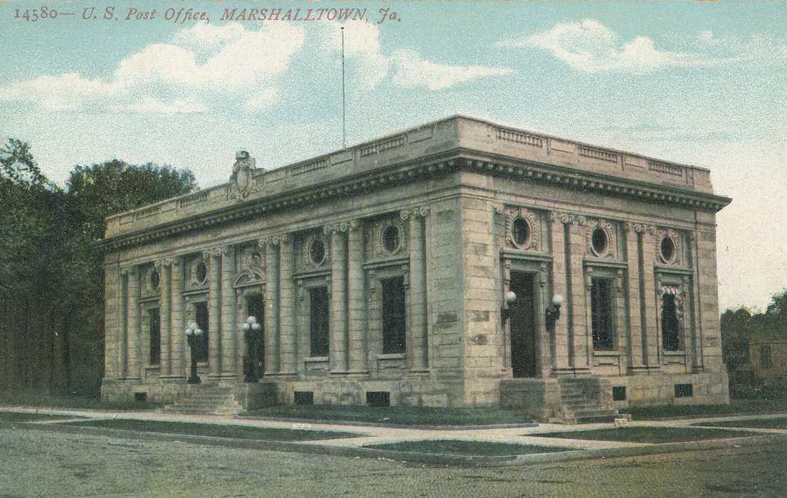 post office, Iowa, Shaulis, Gary, postcard, Iowa History, history of Iowa, Businesses and Factories, Cities and Towns
