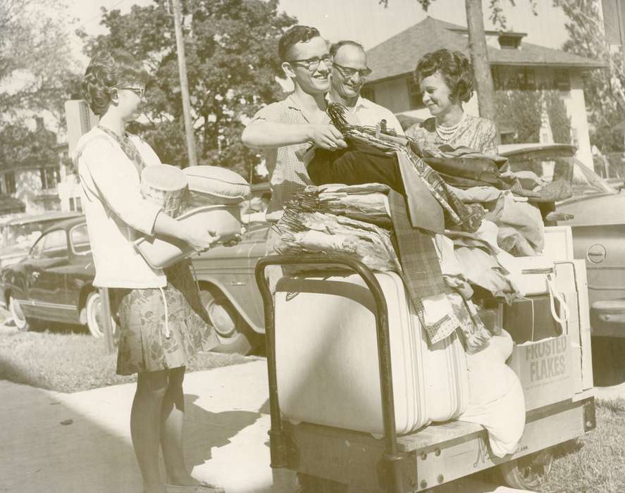 university of northern iowa, Motorized Vehicles, history of Iowa, Schools and Education, UNI Special Collections & University Archives, suitcase, car, Iowa History, state college of iowa, uni, Iowa, Cedar Falls, IA