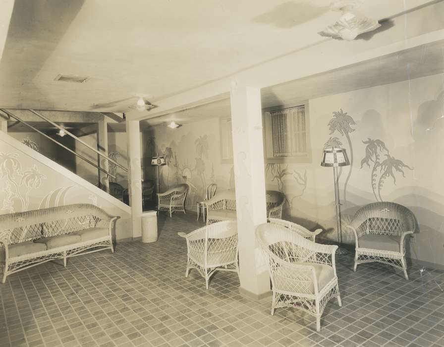 lamp, dance hall, Photos, historic, wicker, Grout Museum of History and Science, United States, Businesses and Factories, Iowa, mural, Black Hawk, ia, cattle congress, wicker chair, history, Waterloo, IA, electric park ballroom, national cattle congress