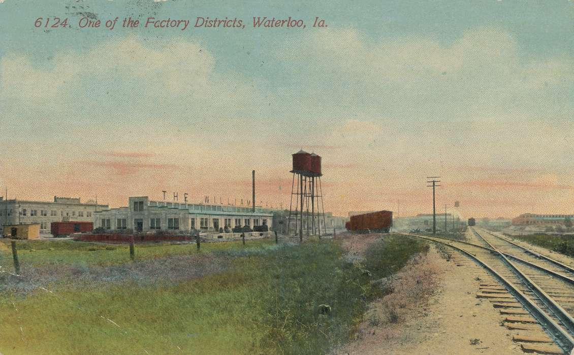 grass, ia, IA, history, postcard, historic, Waterloo, buildings, Olsson, Ann and Jons, railroad, Iowa, Black Hawk, United States, Businesses and Factories, Photos