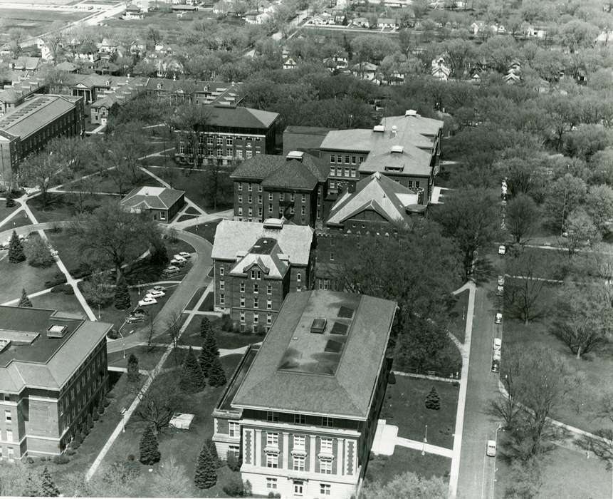 Schools and Education, university of northern iowa, UNI Special Collections & University Archives, uni, iowa state teachers college, Cedar Falls, IA, Iowa History, Iowa, Aerial Shots, history of Iowa