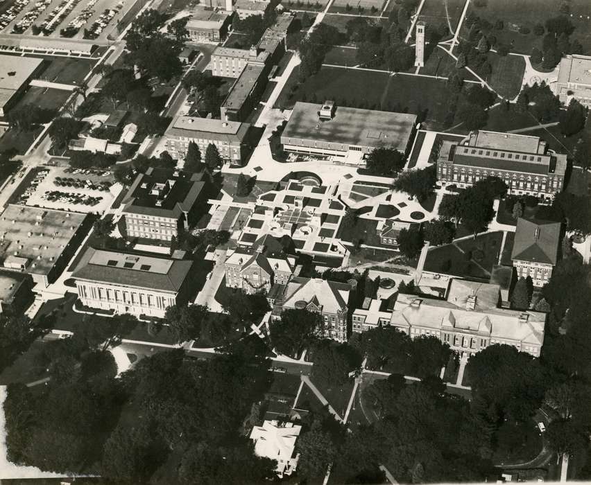 university of northern iowa, UNI Special Collections & University Archives, uni, Schools and Education, Iowa History, Cedar Falls, IA, state college of iowa, Aerial Shots, Iowa, history of Iowa