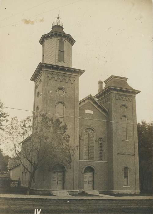 Meyer, Mary, Iowa History, history of Iowa, church, Religious Structures, Iowa, brick building