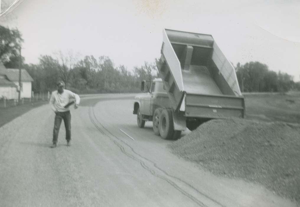 gravel, Iowa History, truck, DeGroot, Kathleen, Iowa, Clarksville, IA, Motorized Vehicles, history of Iowa, Labor and Occupations