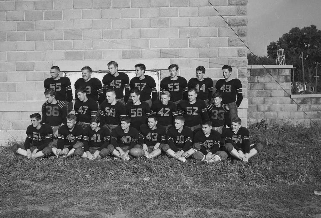 ia, football, football jersey, Iowa, history, IA, football team, United States, Coon Rapids, Photos, football player, Portraits - Group, Children, Coon Rapids Enterprise, historic, Sports