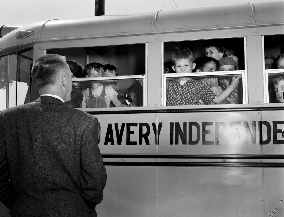 Avery, IA, Iowa, school bus, Motorized Vehicles, Iowa History, history of Iowa, window, Lemberger, LeAnn, bus, Children