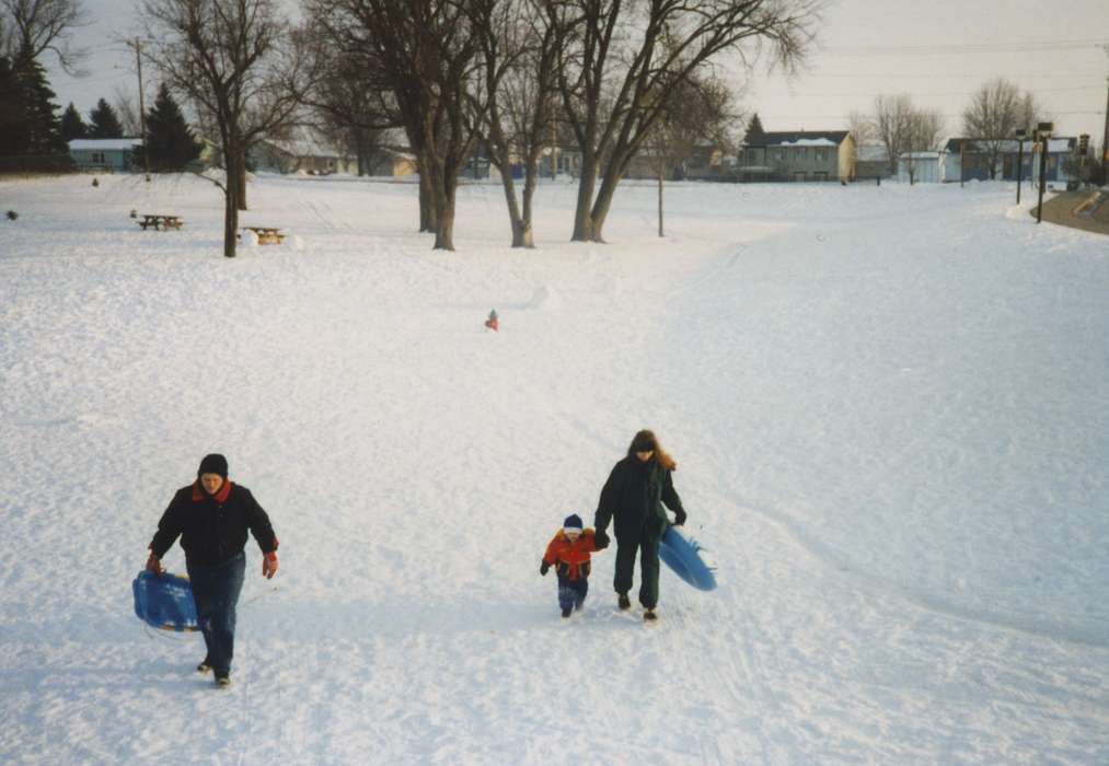 sledding, snow, Outdoor Recreation, Forest City, IA, Iowa History, Winter, Helmich, Twila, Iowa, history of Iowa, Children