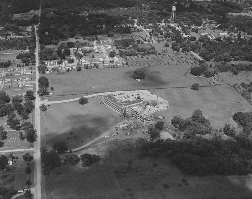 hospital, Lemberger, LeAnn, Ottumwa, IA, Labor and Occupations, Cities and Towns, Iowa, Iowa History, Aerial Shots, history of Iowa