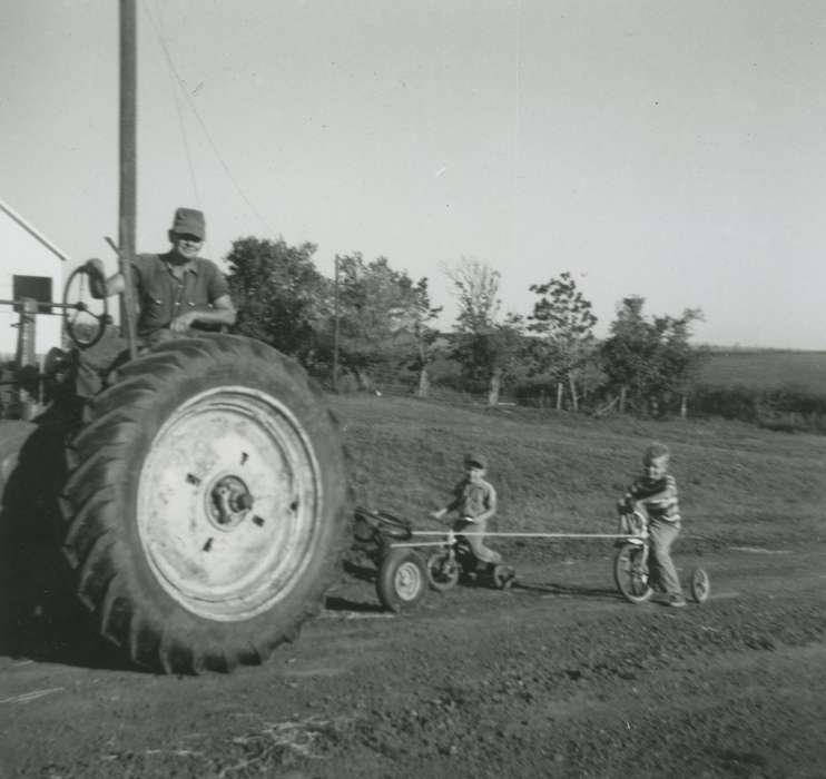 Murray, IA, history of Iowa, wheel, Children, Farms, Schrodt, Evelyn, tractor, tricycle, Farming Equipment, Iowa, Iowa History