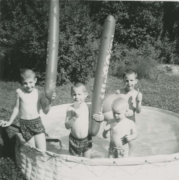 swimming pool, Iowa History, history of Iowa, brothers, Homes, backyard, swimming, Henderson, Dan, Children, Council Bluffs, IA, Iowa