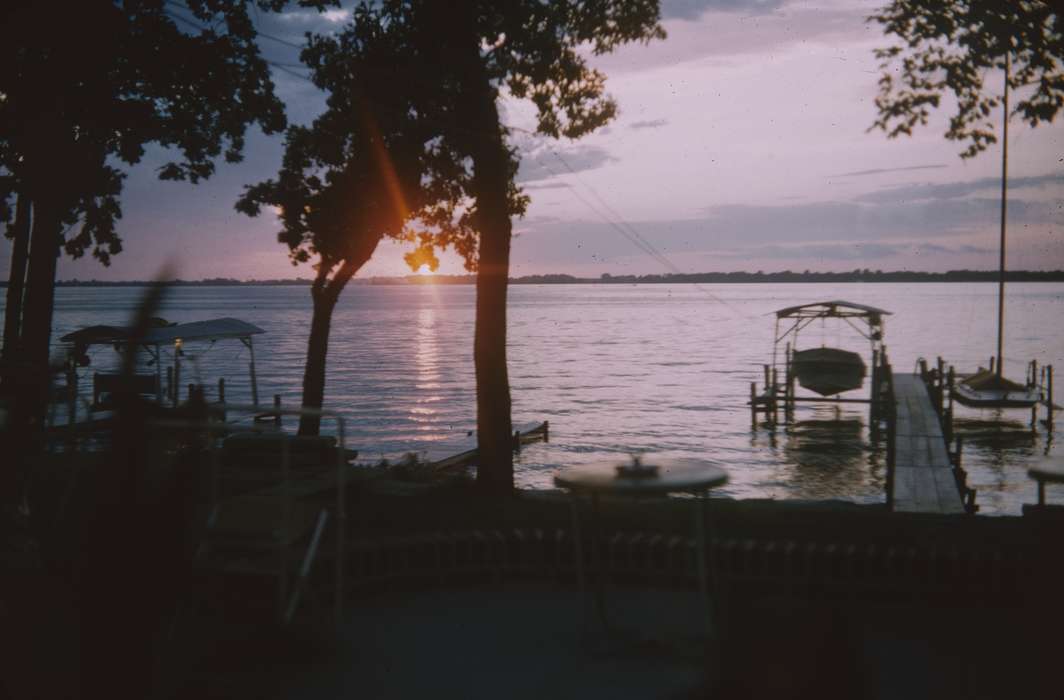 Clear Lake, IA, Iowa, Iowa History, sunset, history of Iowa, boat hoist, dock, Lakes, Rivers, and Streams, Sack, Renata