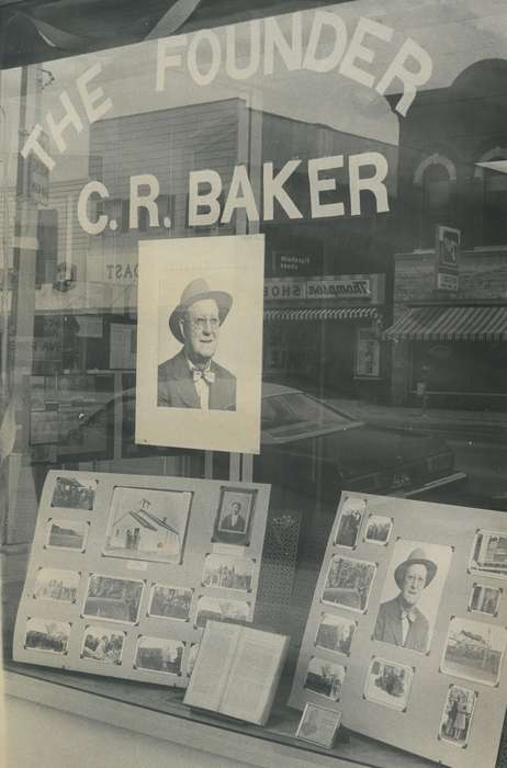 storefront, Businesses and Factories, Waverly Public Library, c.r. baker, Iowa History, Waverly, IA, Iowa, window display, history of Iowa