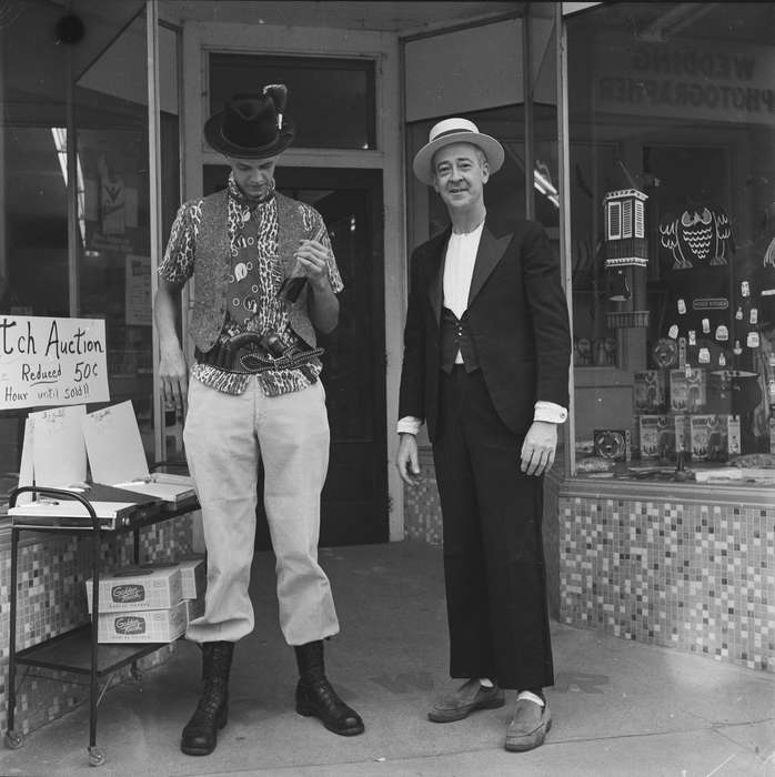 vest, Businesses and Factories, Portraits - Group, Iowa, suit, IA, United States, Photos, historic, Coon Rapids, Coon Rapids Enterprise, history, ia, auction, storefront