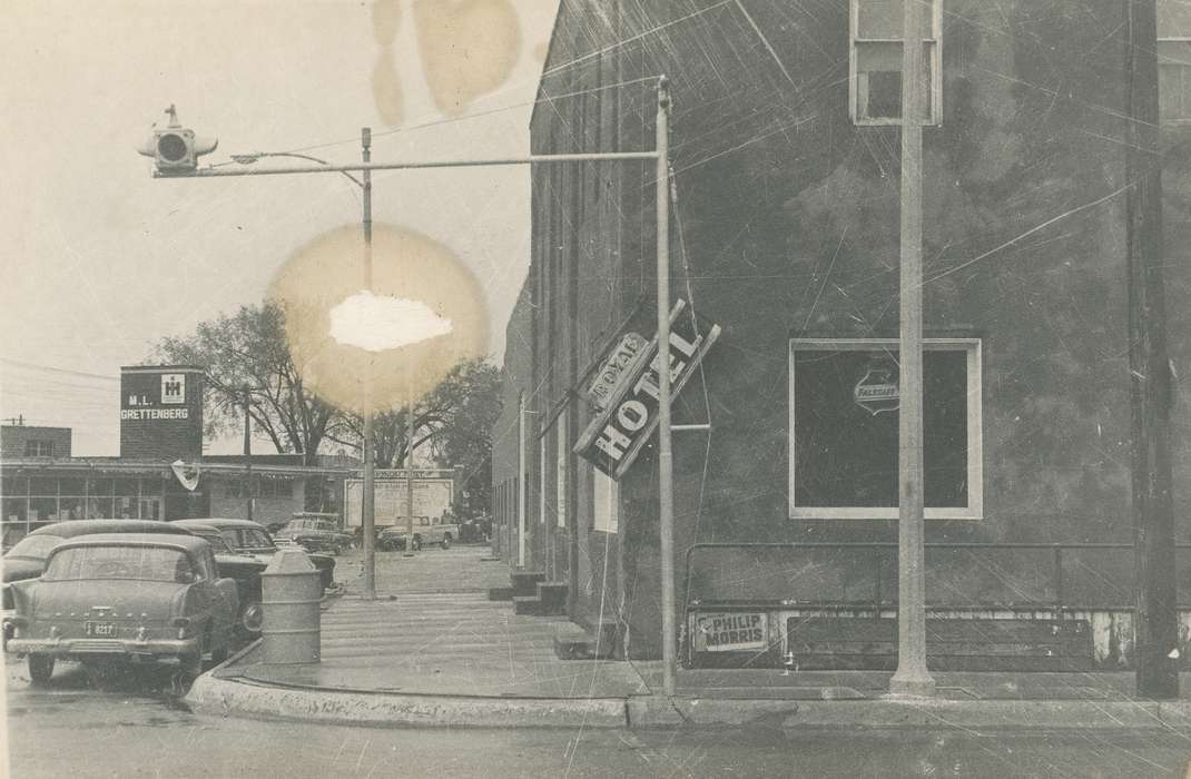 downtown, IA, Coon Rapids Enterprise, sign, historic, Coon Rapids, Iowa, hotel, car, United States, ia, Businesses and Factories, Cities and Towns, Photos, Main Streets & Town Squares, history, Motorized Vehicles