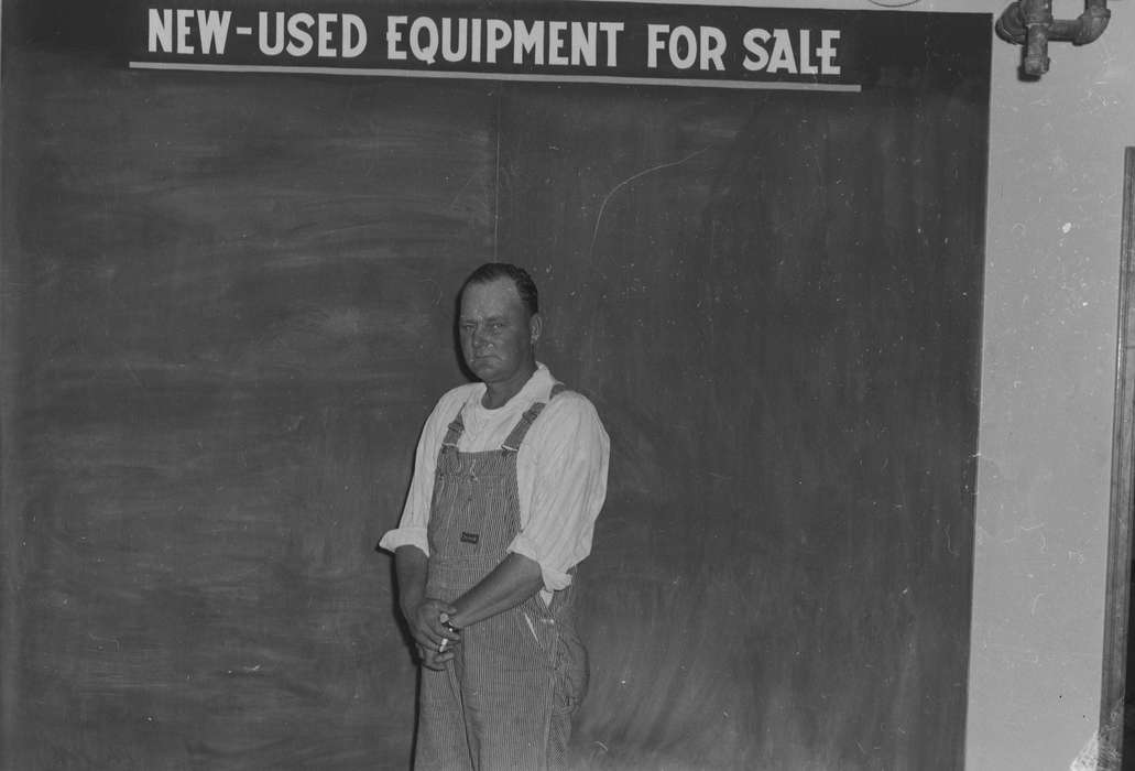 ia, for sale sign, Iowa, history, Portraits - Individual, IA, Coon Rapids, Photos, Coon Rapids Enterprise, historic, United States, Businesses and Factories