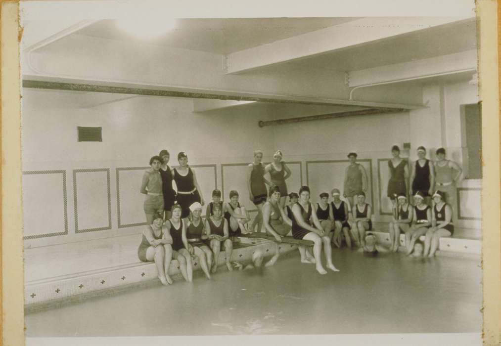 swim, Iowa History, history of Iowa, Archives & Special Collections, University of Connecticut Library, pool, Iowa, Storrs, CT