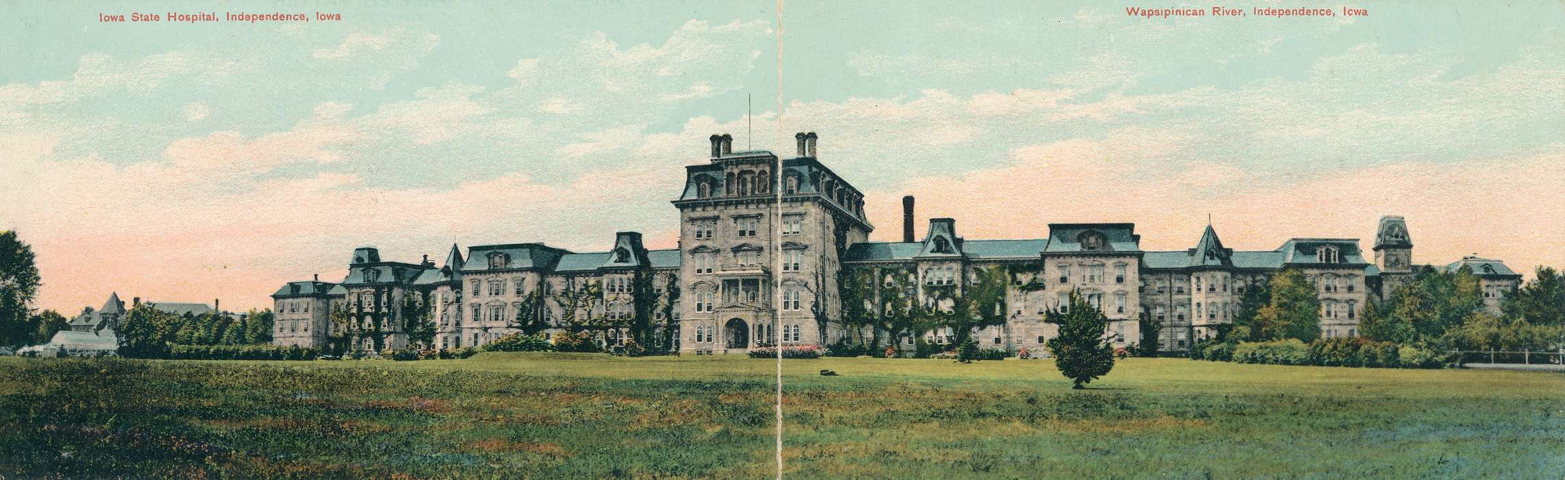 postcard, Shaulis, Gary, Iowa History, history of Iowa, Hospitals, Iowa
