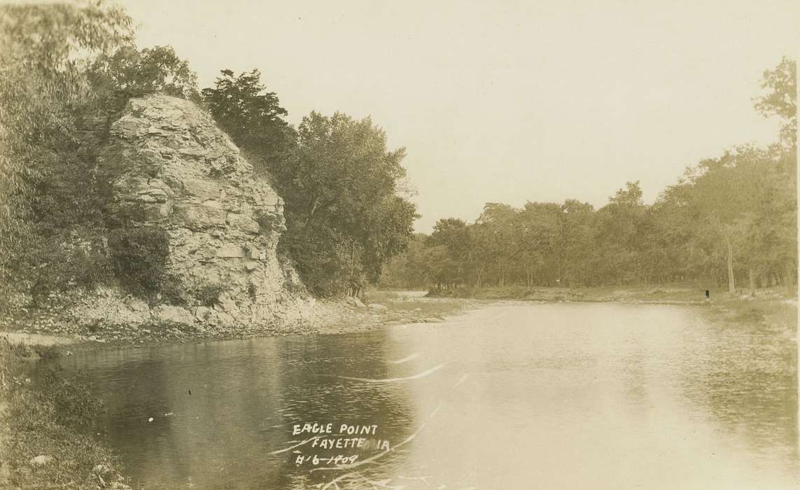 rock, Lakes, Rivers, and Streams, Fayette, IA, Iowa History, Landscapes, Palczewski, Catherine, Iowa, history of Iowa